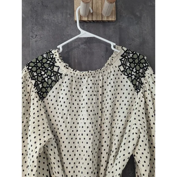 Women's Knox Rose NWT White and Green Boho Dress - Size S - Picture 14 of 16